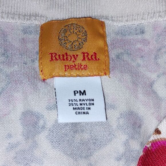 Ruby Rd fall light weight embellished petite  sweater  Sz M petite NWOT - Picture 5 of 6